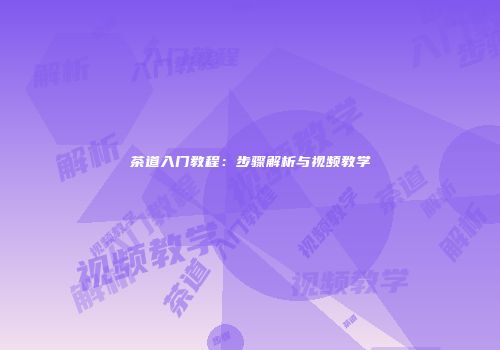 茶道入门教程：步骤解析与视频教学