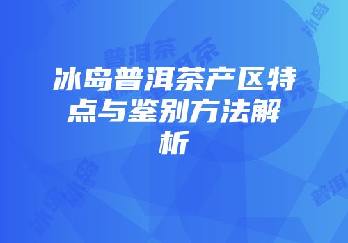 冰岛普洱茶产区特点与鉴别方法解析