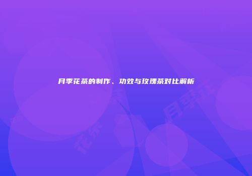 月季花茶的制作、功效与玫瑰茶对比解析