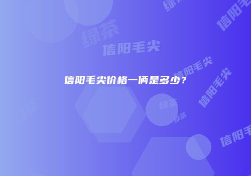 信阳毛尖价格一俩是多少？