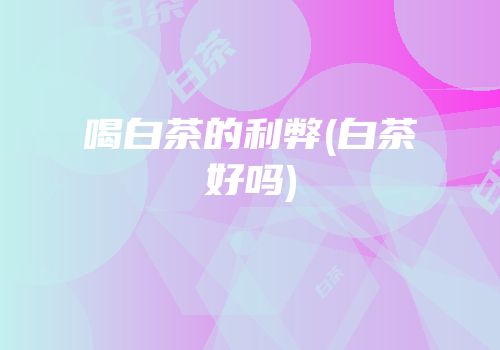 喝白茶的利弊(白茶好吗)