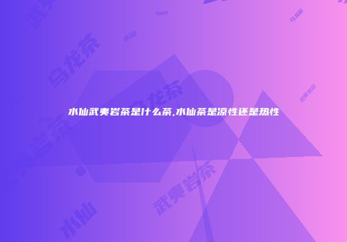 水仙武夷岩茶是什么茶,水仙茶是凉性还是热性