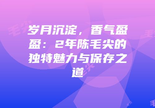 岁月沉淀，香气盈盈：2年陈毛尖的独特魅力与保存之道