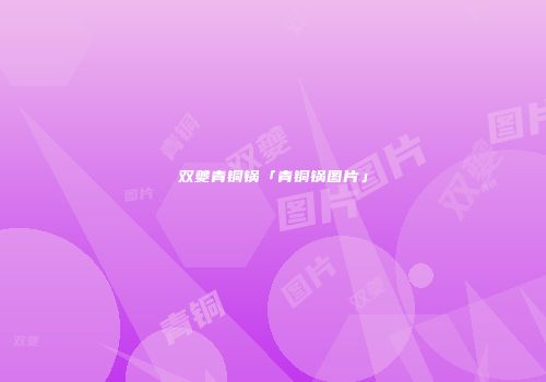 双夔青铜锅「青铜锅图片」