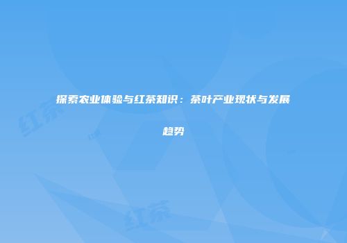探索农业体验与红茶知识：茶叶产业现状与发展趋势