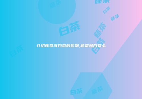 介绍藤茶与白茶的区别,藤茶是白茶么