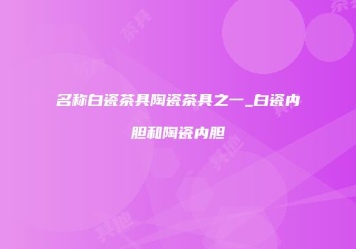名称白瓷茶具陶瓷茶具之一_白瓷内胆和陶瓷内胆