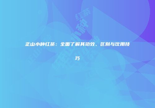 正山小种红茶：全面了解其功效、区别与饮用技巧