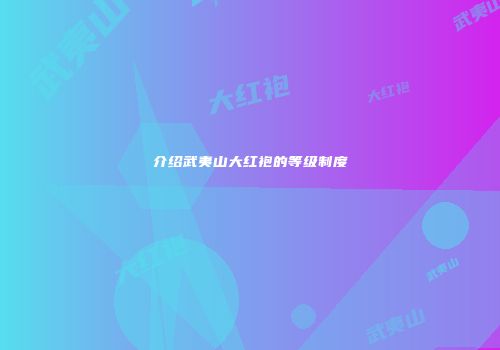 介绍武夷山大红袍的等级制度