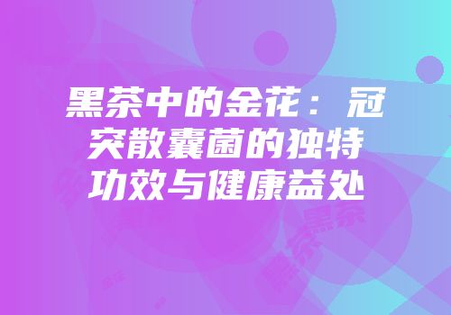 黑茶中的金花：冠突散囊菌的独特功效与健康益处