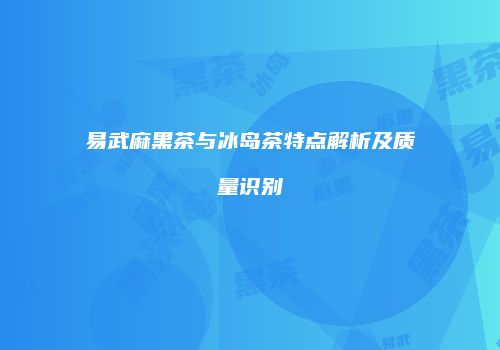 易武麻黑茶与冰岛茶特点解析及质量识别
