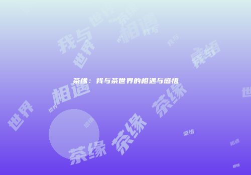 茶缘：我与茶世界的相遇与感悟