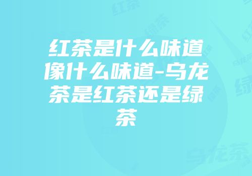 红茶是什么味道像什么味道-乌龙茶是红茶还是绿茶