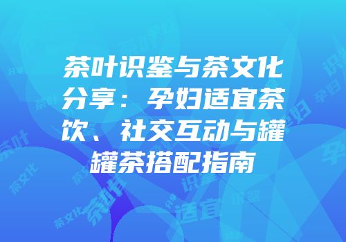 茶叶识鉴与茶文化分享：孕妇适宜茶饮、社交互动与罐罐茶搭配指南