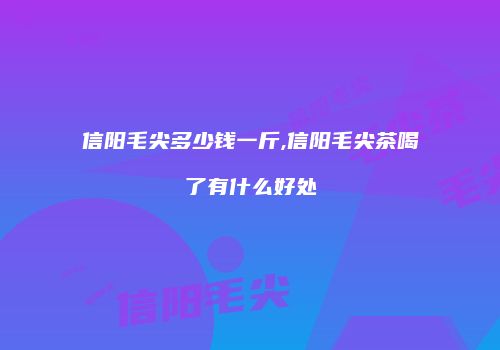 信阳毛尖多少钱一斤,信阳毛尖茶喝了有什么好处
