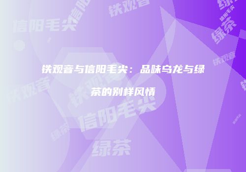 铁观音与信阳毛尖：品味乌龙与绿茶的别样风情