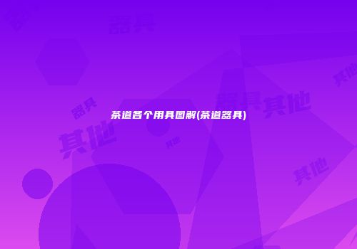 茶道各个用具图解(茶道器具)