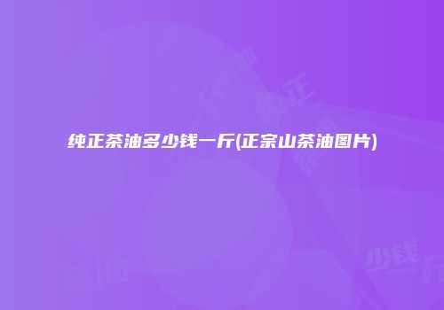 纯正茶油多少钱一斤(正宗山茶油图片)