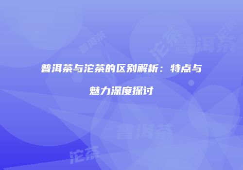 普洱茶与沱茶的区别解析：特点与魅力深度探讨