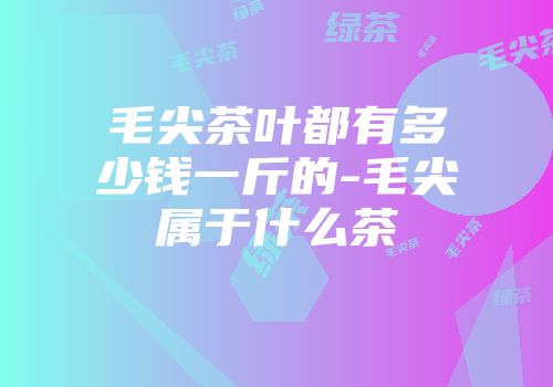 毛尖茶叶都有多少钱一斤的-毛尖属于什么茶