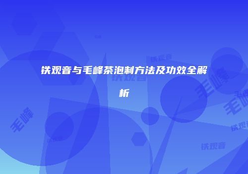 铁观音与毛峰茶泡制方法及功效全解析