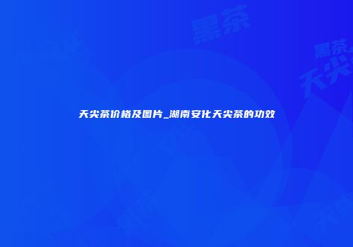 天尖茶价格及图片_湖南安化天尖茶的功效
