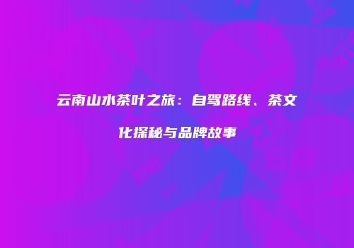 云南山水茶叶之旅：自驾路线、茶文化探秘与品牌故事