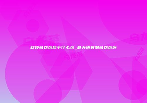 软枝乌龙茶属于什么茶_夏天适宜喝乌龙茶吗