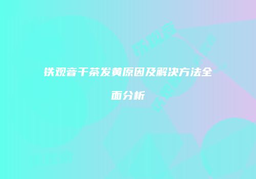 铁观音干茶发黄原因及解决方法全面分析