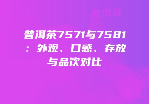 普洱茶7571与7581：外观、口感、存放与品饮对比