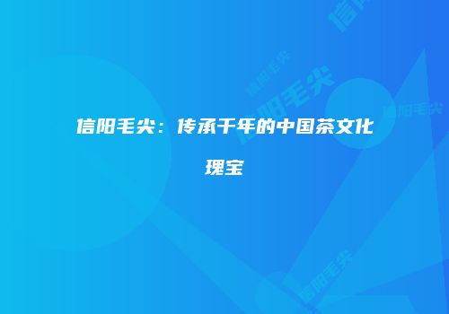 信阳毛尖：传承千年的中国茶文化瑰宝