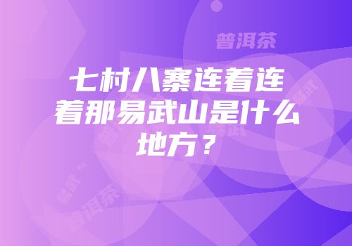 七村八寨连着连着那易武山是什么地方？