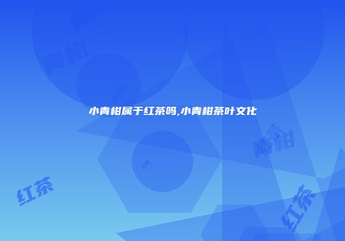 小青柑属于红茶吗,小青柑茶叶文化