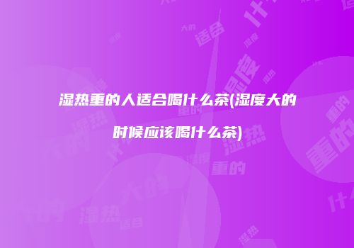 湿热重的人适合喝什么茶(湿度大的时候应该喝什么茶)