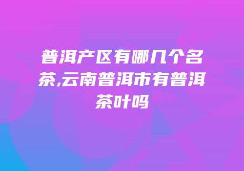 普洱产区有哪几个名茶,云南普洱市有普洱茶叶吗