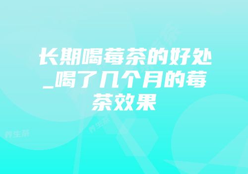 长期喝莓茶的好处_喝了几个月的莓茶效果