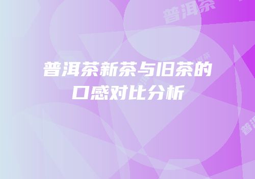 普洱茶新茶与旧茶的口感对比分析