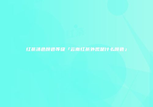 红茶汤色颜色等级「云南红茶外观是什么颜色」