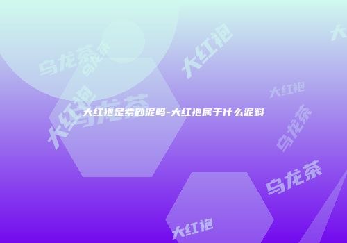 大红袍是紫砂泥吗-大红袍属于什么泥料