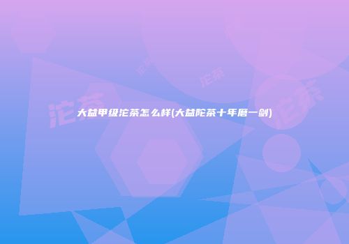 大益甲级沱茶怎么样(大益陀茶十年磨一剑)