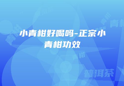 小青柑好喝吗-正宗小青柑功效