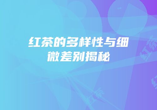红茶的多样性与细微差别揭秘