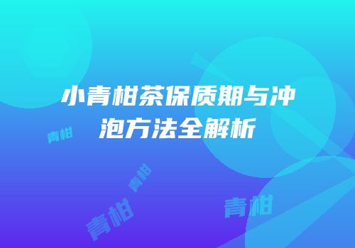 小青柑茶保质期与冲泡方法全解析