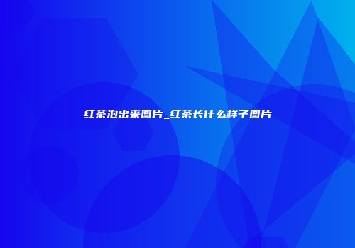 红茶泡出来图片_红茶长什么样子图片