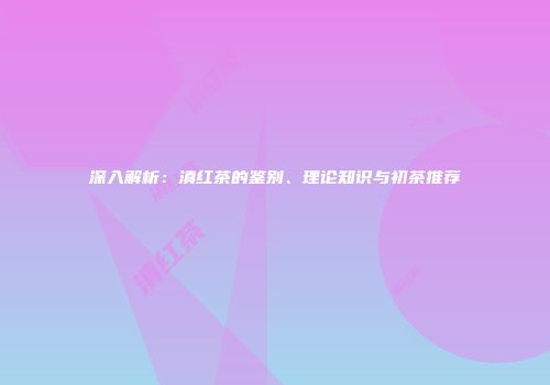 深入解析：滇红茶的鉴别、理论知识与初茶推荐
