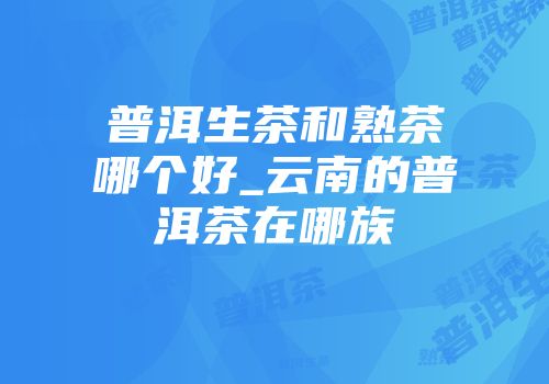 普洱生茶和熟茶哪个好_云南的普洱茶在哪族