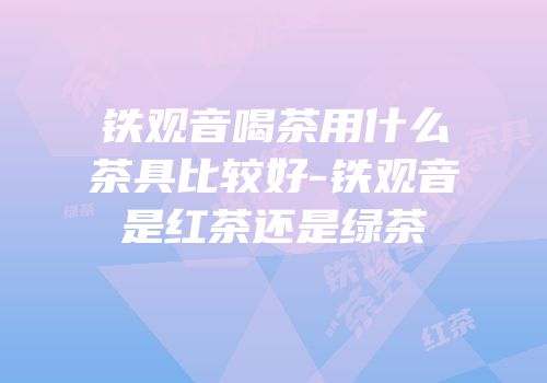 铁观音喝茶用什么茶具比较好-铁观音是红茶还是绿茶
