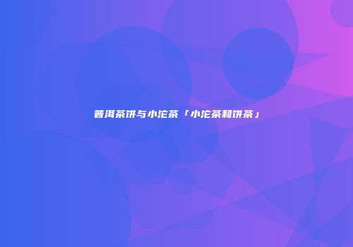普洱茶饼与小沱茶「小沱茶和饼茶」