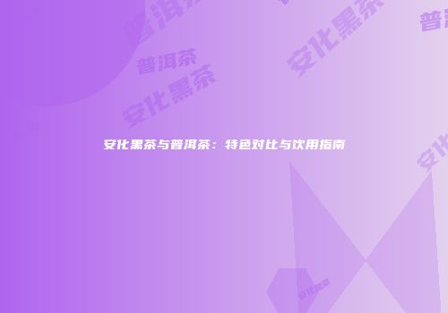 安化黑茶与普洱茶：特色对比与饮用指南