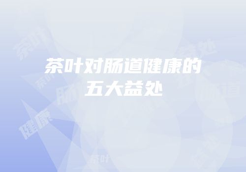 茶叶对肠道健康的五大益处
